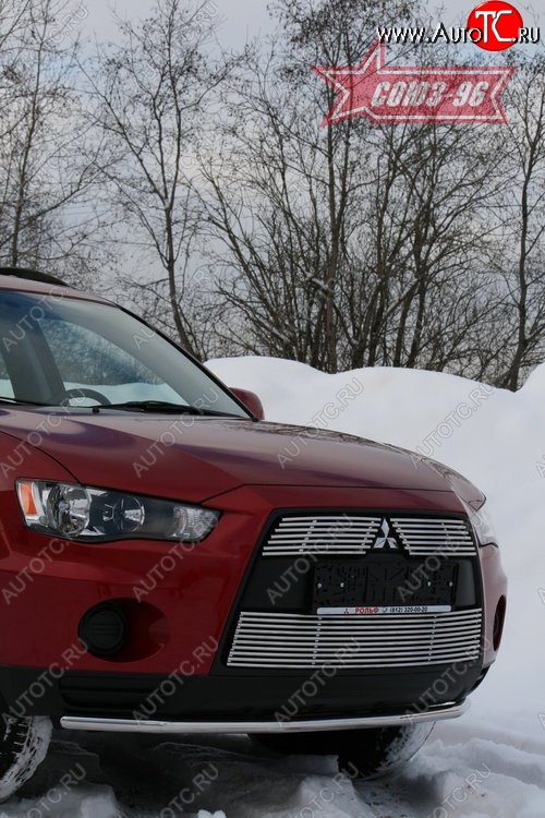 8 729 р. Защита переднего бампера из одинарной трубы диаметром 42мм Souz-96 Mitsubishi Outlander XL (CW)  рестайлинг (2010-2013)  с доставкой в г. Керчь
