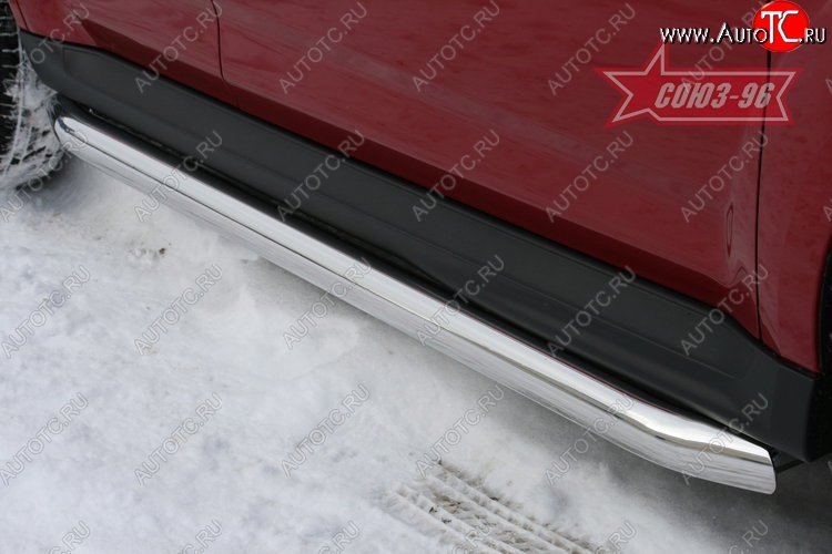 9 944 р. Защита порогов с подгибами Souz-96 (d76) Mitsubishi Outlander XL (CW)  рестайлинг (2010-2013)  с доставкой в г. Керчь