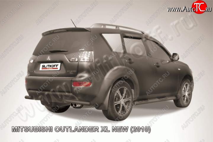 5 749 р. Уголки d57 Mitsubishi Outlander XL (CW)  рестайлинг (2010-2013) (Цвет: серебристый)  с доставкой в г. Керчь