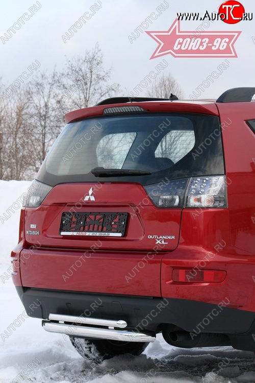 11 879 р. Двойная защита заднего бампера Souz-96 (d60/42) Mitsubishi Outlander XL (CW)  рестайлинг (2010-2013)  с доставкой в г. Керчь