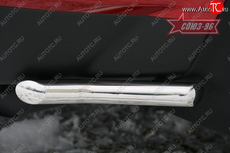 6 479 р. Защита заднего бампера из боковых уголков Souz-96 (d76) Mitsubishi Outlander XL (CW)  рестайлинг (2010-2013)  с доставкой в г. Керчь