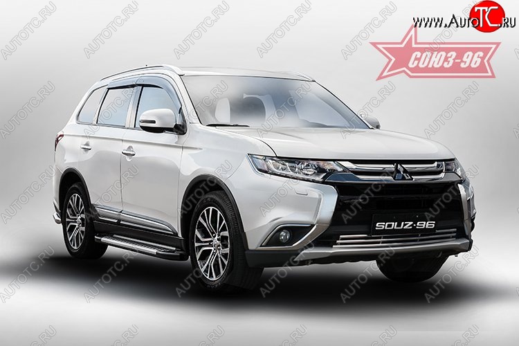 8 459 р. Декоративный элемент воздухозаборника Souz-96 (d16) Mitsubishi Outlander GF 2-ой рестайлинг (2015-2018)  с доставкой в г. Керчь