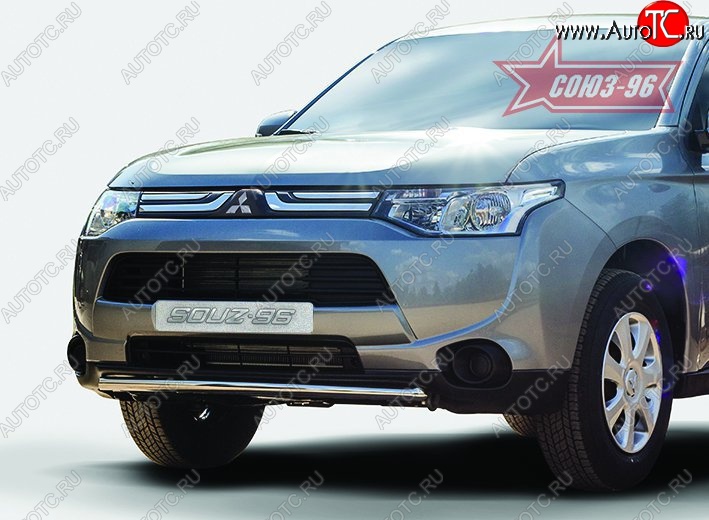 9 449 р. Защита переднего бампера одинарная Souz-96 (d42). Mitsubishi Outlander GF дорестайлинг (2012-2014)  с доставкой в г. Керчь