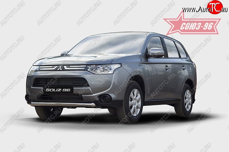 10 574 р. Защита переднего бампера одинарная Souz-96 (d60). Mitsubishi Outlander GF дорестайлинг (2012-2014)  с доставкой в г. Керчь
