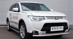 14 999 р. Одинарная защита переднего бампера диаметром 63 мм SLITKOFF  Mitsubishi Outlander  GF (2014-2016) 1-ый рестайлинг  с доставкой в г. Керчь. Увеличить фотографию 4