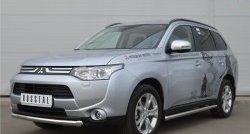 13 999 р. Одинарная защита переднего бампера диаметром 63 мм SLITKOFF  Mitsubishi Outlander  GF (2012-2014) дорестайлинг  с доставкой в г. Керчь. Увеличить фотографию 4
