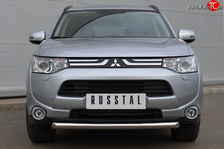 13 999 р. Одинарная защита переднего бампера диаметром 63 мм SLITKOFF  Mitsubishi Outlander  GF (2012-2014) дорестайлинг  с доставкой в г. Керчь