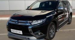 14 549 р. Одинарная защита переднего бампера диаметром 63 мм SLITKOFF Mitsubishi Outlander GF 2-ой рестайлинг (2015-2018)  с доставкой в г. Керчь. Увеличить фотографию 3