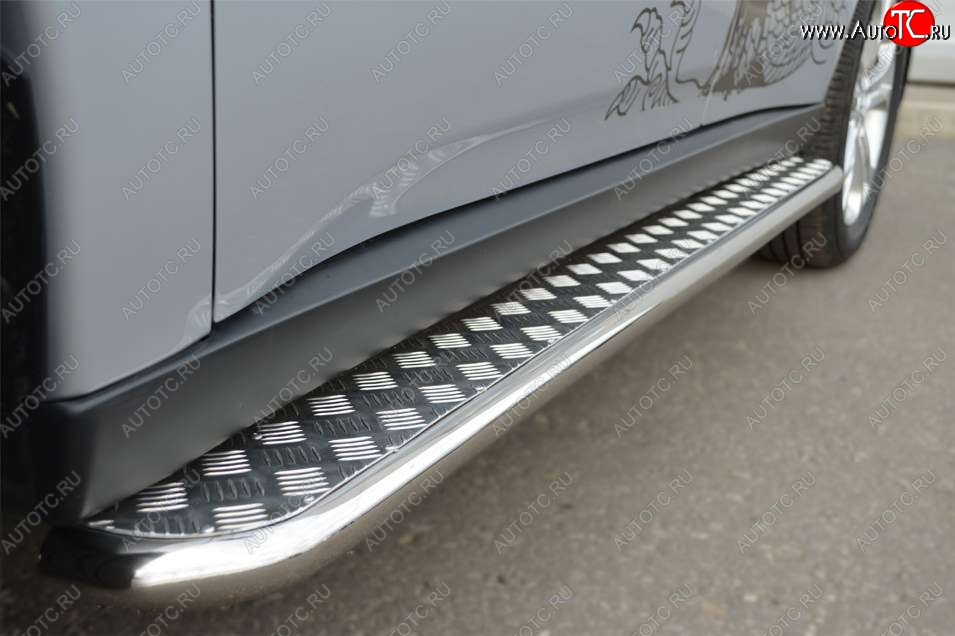 22 999 р. Широкая защита порогов с трубой диаметром 42 мм SLITKOFF v2 Mitsubishi Outlander GF дорестайлинг (2012-2014)  с доставкой в г. Керчь