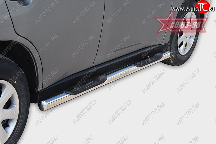 3 689 р. Защита порогов с проступью Souz-96 (d76) Mitsubishi Outlander GF дорестайлинг (2012-2014)  с доставкой в г. Керчь