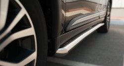 52 999 р. Защита порогов из круглой трубы диаметром 63 мм (рестайлинг) Russtal Mitsubishi Outlander GF 2-ой рестайлинг (2015-2018) (Защита порогов с со скосами на торцах (вариант 1))  с доставкой в г. Керчь. Увеличить фотографию 3