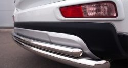 16 899 р. Защита заднего бампера (Ø63 и 42 мм, нержавейка) SLITKOFF  Mitsubishi Outlander  GF (2014-2016) 1-ый рестайлинг  с доставкой в г. Керчь. Увеличить фотографию 4