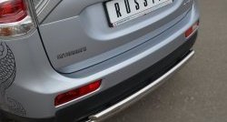 15 999 р. Защита заднего бампера (Ø63 и 42 мм, нержавейка) SLITKOFF  Mitsubishi Outlander  GF (2012-2014) дорестайлинг  с доставкой в г. Керчь. Увеличить фотографию 2