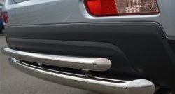 15 999 р. Защита заднего бампера (Ø63 и 42 мм, нержавейка) SLITKOFF  Mitsubishi Outlander  GF (2012-2014) дорестайлинг  с доставкой в г. Керчь. Увеличить фотографию 3