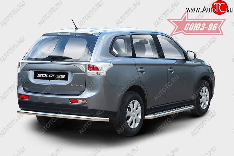 12 149 р. Защита заднего бампера Souz-96 Premium (d60) Mitsubishi Outlander GF дорестайлинг (2012-2014)  с доставкой в г. Керчь