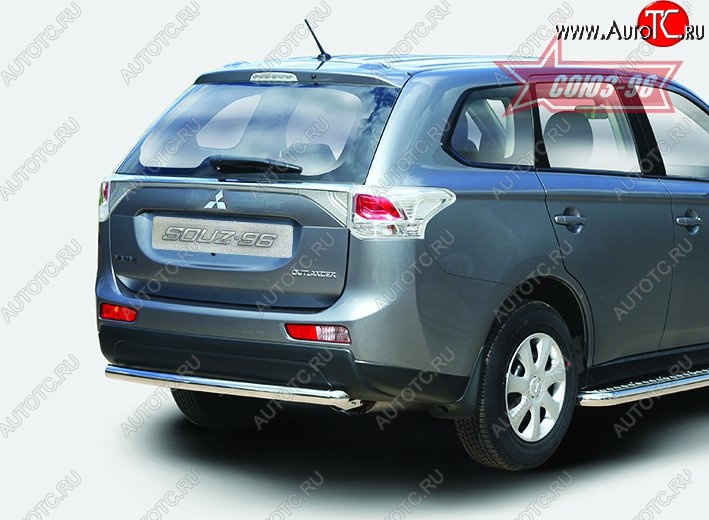 10 619 р. Одинарная защита заднего бампера d60 Souz-96 Mitsubishi Outlander GF дорестайлинг (2012-2014)  с доставкой в г. Керчь