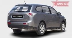 Узкая защита заднего бампера (d42) Souz-96 Mitsubishi Outlander GF дорестайлинг (2012-2014)