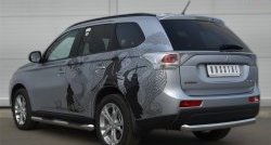 14 999 р. Одинарная защита заднего бампера из трубы диаметром 76 мм SLITKOFF  Mitsubishi Outlander  GF (2012-2014) дорестайлинг  с доставкой в г. Керчь. Увеличить фотографию 4
