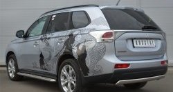 11 599 р. Защита заднего бампера (Ø75x42 мм, нержавейка) Russtal Mitsubishi Outlander GF дорестайлинг (2012-2014)  с доставкой в г. Керчь. Увеличить фотографию 4