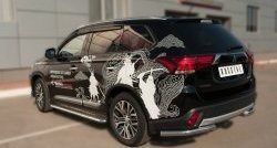 12 899 р. Защита заднего бампера (Ø63 мм уголки, нержавейка) SLITKOFF  Mitsubishi Outlander  GF (2014-2016) 1-ый рестайлинг  с доставкой в г. Керчь. Увеличить фотографию 4