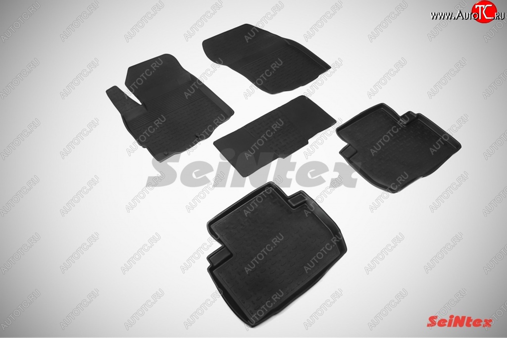 3 099 р. Износостойкие коврики в салон с высоким бортом SeiNtex Premium 4 шт. (резина) Mitsubishi Outlander GF дорестайлинг (2012-2014)  с доставкой в г. Керчь