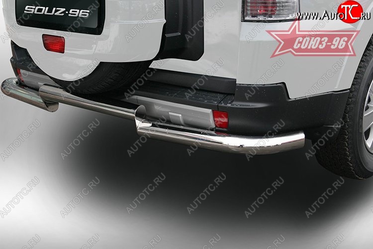 14 669 р. Защита заднего бампера Souz-96 (d75) Mitsubishi Pajero 4 V90 2-ой рестайлинг (2014-2020)  с доставкой в г. Керчь