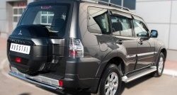 18 699 р. Защита заднего бампера (Ø76 мм, нержавейка) SLITKOFF Mitsubishi Pajero 4 V90 2-ой рестайлинг (2014-2020)  с доставкой в г. Керчь. Увеличить фотографию 4