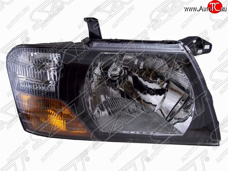6 799 р. Правая фара передняя SAT (черная)  Mitsubishi Pajero  3 V70 (1999-2003) дорестайлинг  с доставкой в г. Керчь