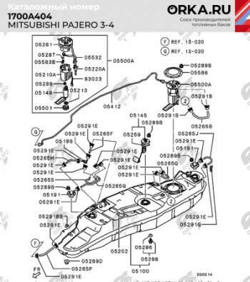 29 499 р. Бак топливный BAKPLAST (88 л., пластиковый / 3.4 дизель) Mitsubishi Pajero 3 V70 дорестайлинг (1999-2003)  с доставкой в г. Керчь. Увеличить фотографию 2