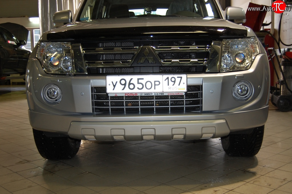14 399 р. Накладка на передний бампер Sport v2 Mitsubishi Pajero 4 V80 3 дв. 1-ый рестайлинг (2011-2014) (Неокрашенная)  с доставкой в г. Керчь