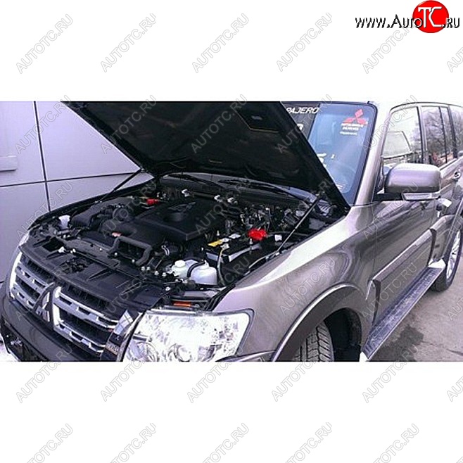 2 349 р. Упоры капота Russtal Mitsubishi Pajero 4 V90 2-ой рестайлинг (2014-2020)  с доставкой в г. Керчь