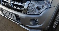 21 999 р. Защита переднего бампера (2 трубыØ76 и 42 мм, нержавейка) SLITKOFF  Mitsubishi Pajero ( 4 V90,  4 V80) (2011-2015) 1-ый рестайлинг, 3 дв. 1-ый рестайлинг  с доставкой в г. Керчь. Увеличить фотографию 3