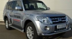 21 999 р. Защита переднего бампера (2 трубыØ76 и 42 мм, нержавейка) SLITKOFF  Mitsubishi Pajero ( 4 V90,  4 V80) (2011-2015) 1-ый рестайлинг, 3 дв. 1-ый рестайлинг  с доставкой в г. Керчь. Увеличить фотографию 4