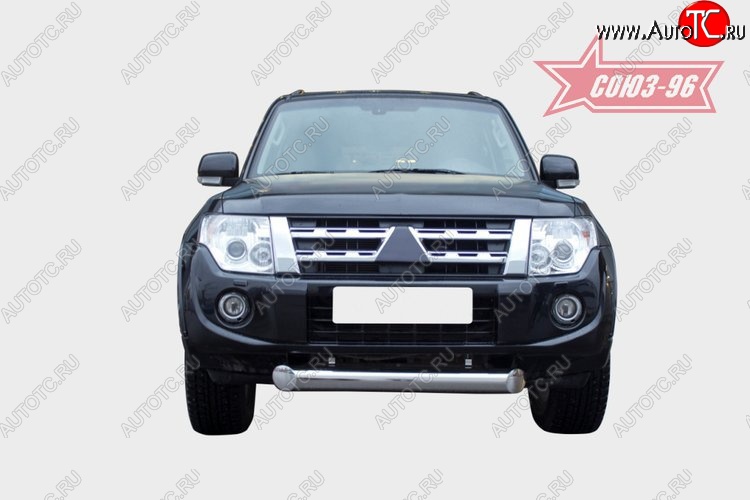 32 939 р. Защита переднего бампера одинарная Souz-96 (d100) Mitsubishi Pajero 4 V90 2-ой рестайлинг (2014-2020)  с доставкой в г. Керчь