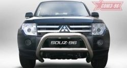 Защита переднего бампера Souz-96 (d76) Mitsubishi Pajero 4 V90 дорестайлинг (2006-2011)