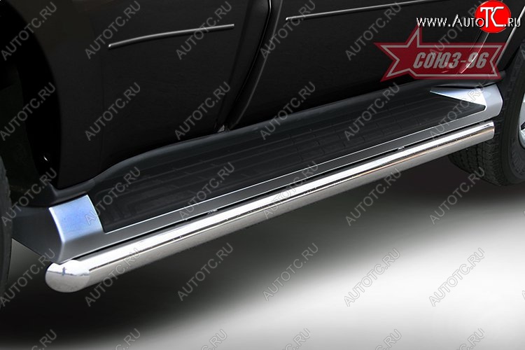 12 149 р. Защита штатных порогов 5-тидверный Souz-96 (d60) Mitsubishi Pajero 4 V90 дорестайлинг (2006-2011)  с доставкой в г. Керчь
