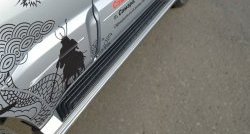 67 999 р. Защита порогов из круглой трубы диаметром 42 мм Russtal Mitsubishi Pajero 4 V90 дорестайлинг (2006-2011) (Защита порогов с со скосами на торцах (вариант 1))  с доставкой в г. Керчь. Увеличить фотографию 6
