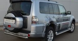 15 899 р. Одинарная защита заднего бампера из трубы диаметром 63 мм SLITKOFF  Mitsubishi Pajero  4 V90 (2006-2011) дорестайлинг  с доставкой в г. Керчь. Увеличить фотографию 2