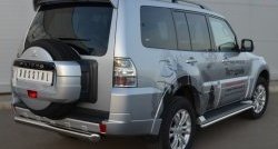 16 999 р. Одинарная защита заднего бампера из трубы диаметром 76 мм SLITKOFF  Mitsubishi Pajero  4 V90 (2006-2011) дорестайлинг  с доставкой в г. Керчь. Увеличить фотографию 4