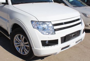 32 999 р. Бампер передний Broomer Design Mitsubishi Pajero 4 V80 дорестайлинг (2006-2011) (Неокрашенный)  с доставкой в г. Керчь. Увеличить фотографию 2
