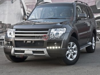 8 199 р. Решётка радиатора BROOMER Design Mitsubishi Pajero 4 V80 3 дв. 1-ый рестайлинг (2011-2014) (Неокрашенная)  с доставкой в г. Керчь. Увеличить фотографию 2