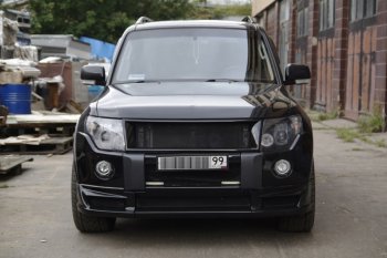 5 799 р. Решётка радиатора Sport Mitsubishi Pajero 4 V80 дорестайлинг (2006-2011) (Без перекладины, Без сетки, Неокрашенная)  с доставкой в г. Керчь. Увеличить фотографию 2