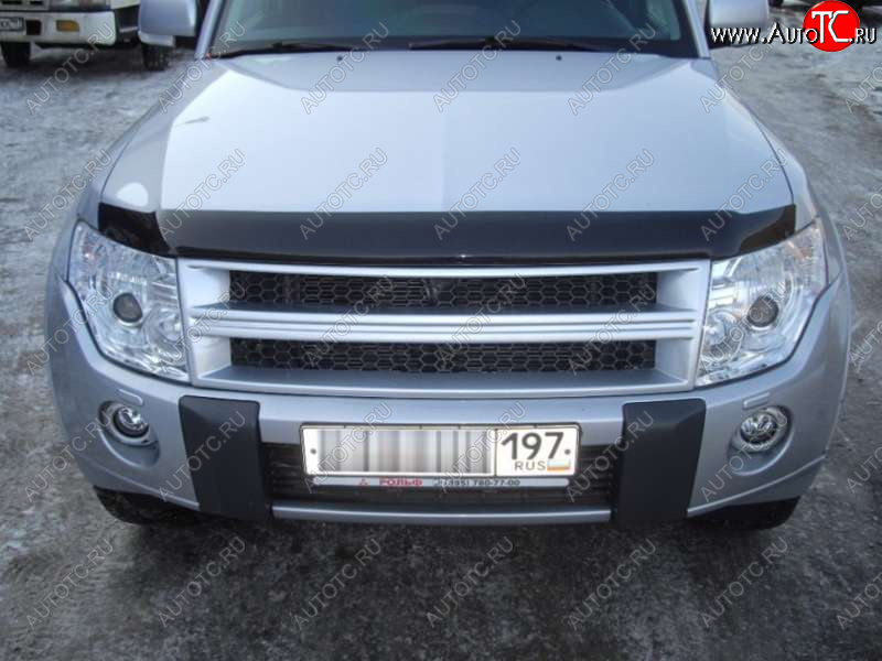 5 799 р. Решётка радиатора Sport Mitsubishi Pajero 4 V80 дорестайлинг (2006-2011) (Без перекладины, Без сетки, Неокрашенная)  с доставкой в г. Керчь
