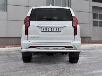 13 999 р. Защита заднего бампера (Ø76 мм, нержавейка) Mitsubishi Pajero Sport QF рестайлинг (2019-2022)  с доставкой в г. Керчь. Увеличить фотографию 3