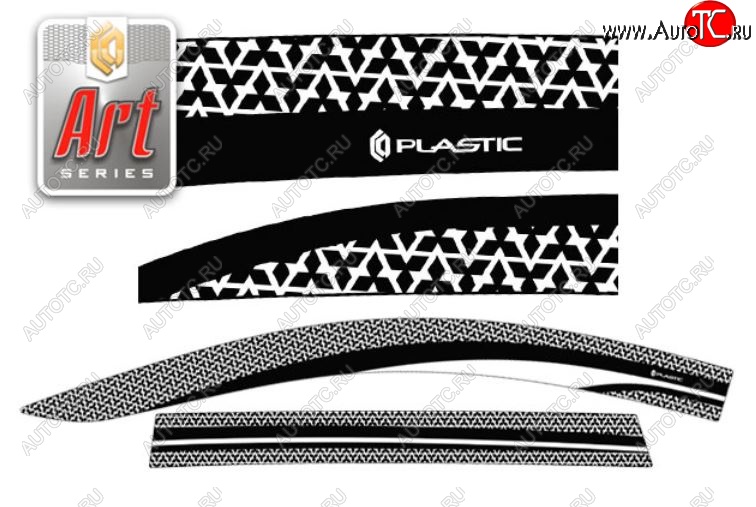 2 299 р. Дефлектора окон CA-Plastic  Mitsubishi Pajero Sport  QE (2015-2021) дорестайлинг (Серия Art графит)  с доставкой в г. Керчь