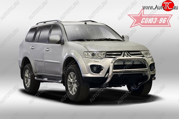 14 417 р. Защита переднего бампера Souz-96 (d76) Mitsubishi Pajero Sport QE дорестайлинг (2015-2021)  с доставкой в г. Керчь