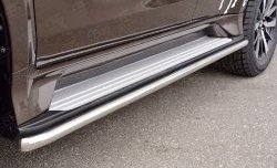 17 299 р. Защита порогов из круглой трубы диаметром 42 мм SLITKOFF Mitsubishi Pajero Sport QE дорестайлинг (2015-2021)  с доставкой в г. Керчь. Увеличить фотографию 4