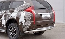 18 999 р. Защита заднего бампера (Ø63 мм, нержавейка) SLITKOFF  Mitsubishi Pajero Sport  QE (2015-2021) дорестайлинг  с доставкой в г. Керчь. Увеличить фотографию 4