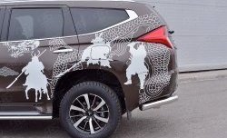 12 999 р. Защита заднего бампера (Ø76 мм уголки, нержавейка) SLITKOFF  Mitsubishi Pajero Sport  QE (2015-2021) дорестайлинг  с доставкой в г. Керчь. Увеличить фотографию 4
