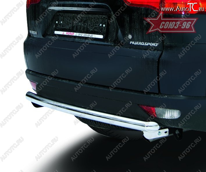5 129 р. Защита заднего бампера Souz-96 (d60) Mitsubishi Pajero Sport QE дорестайлинг (2015-2021)  с доставкой в г. Керчь
